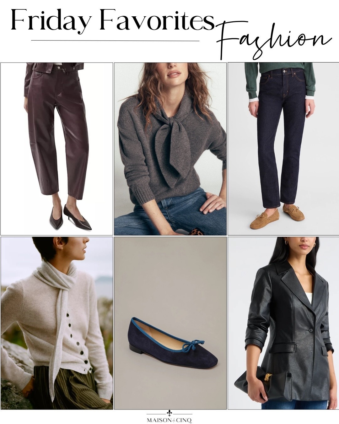 So many gorgeous fall pieces on Friday Favorites this week like a faux leather blazer under $100, the prettiest flats ever, fall’s biggest trend the “scarf” sweater, the perfect slim straight jean and more!

Fall outfit, fall fashion, fall shoes, fall sweaters, leather pants

#LTKOver40 #LTKSaleAlert #LTKSeasonal