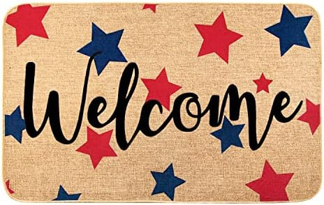 Amazon.com: Welcome Mat for Indoor/Outdoor Bedroom Kitchen, Patriotic Welcome Doormats 4th of Jul... | Amazon (US)