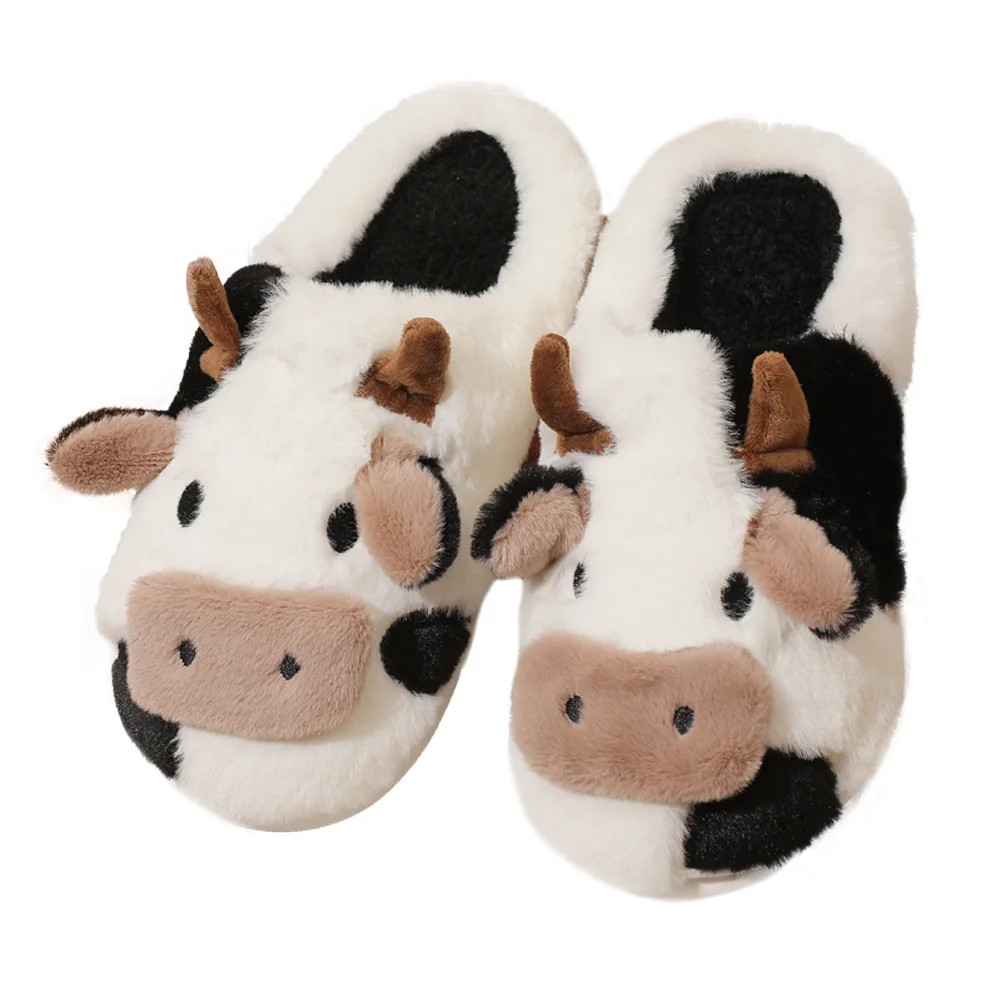 Sogetch Cute Cow Slippers for Women and Men Soft Warm Slip On House Shoes | Walmart (US)