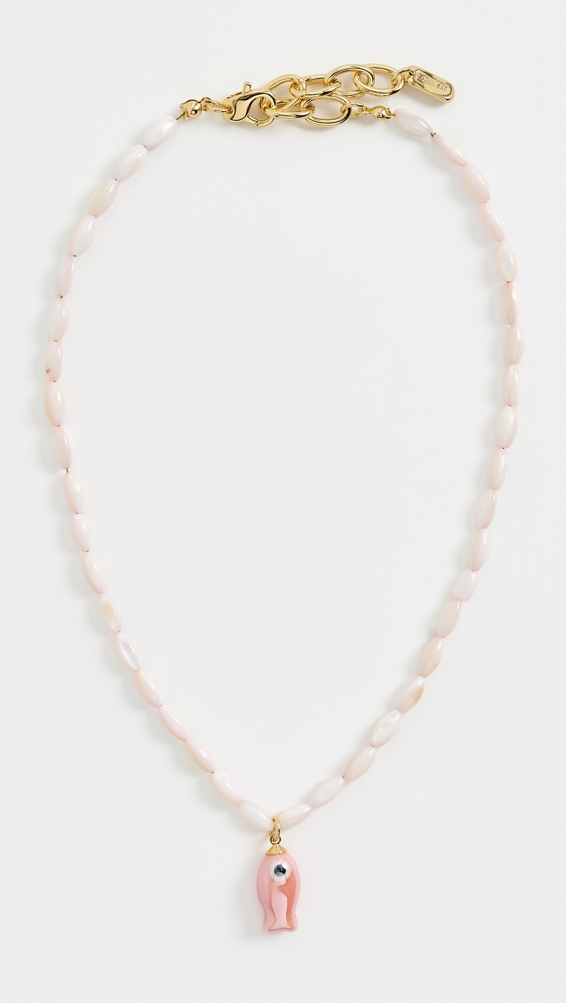 Light Pink Beaded Fish Necklace | Shopbop