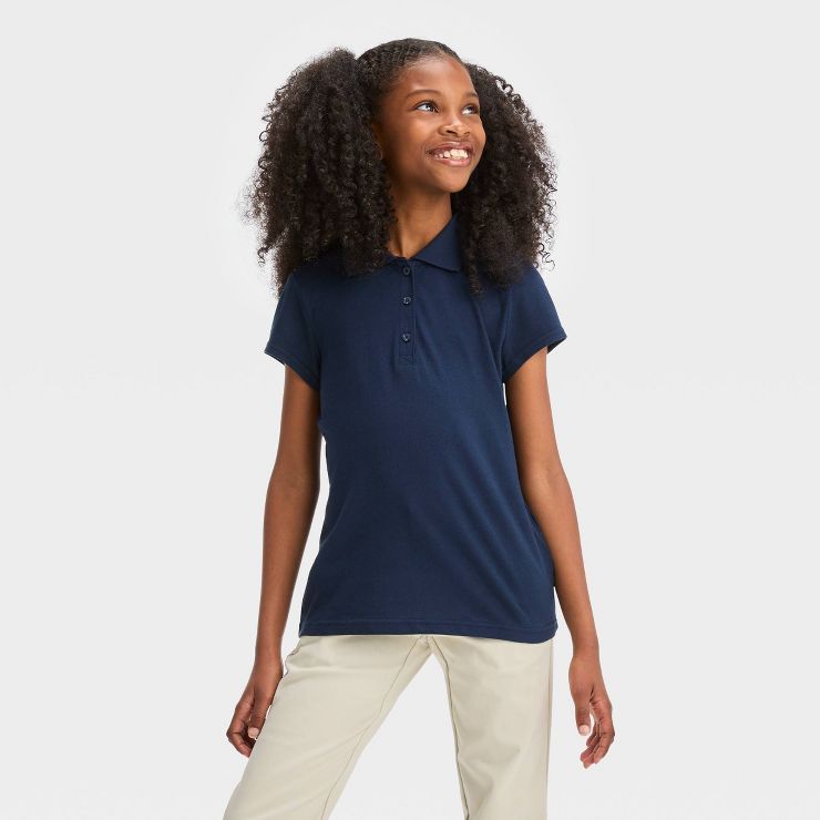 Girls' Jersey Short Sleeve Polo T-Shirt - Cat & Jack™ | Target