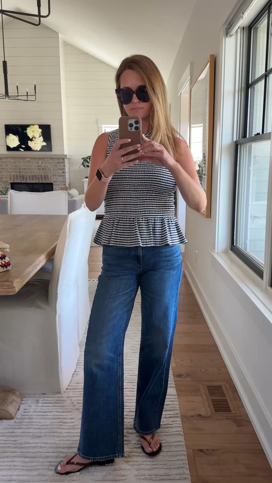 Top size small
Jeans size 26, SHORT

#LTKdayinmylife #LTKgrwm #LTKootd