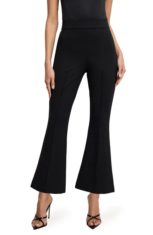 Good American Soft Stretch Kick Flare Ponte Pants in Black001 at Nordstrom, Size X-Large | Nordstrom