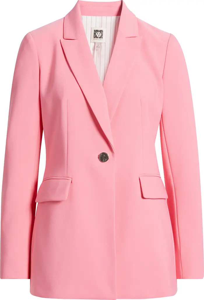 One-Button Stretch Knit Blazer | Nordstrom