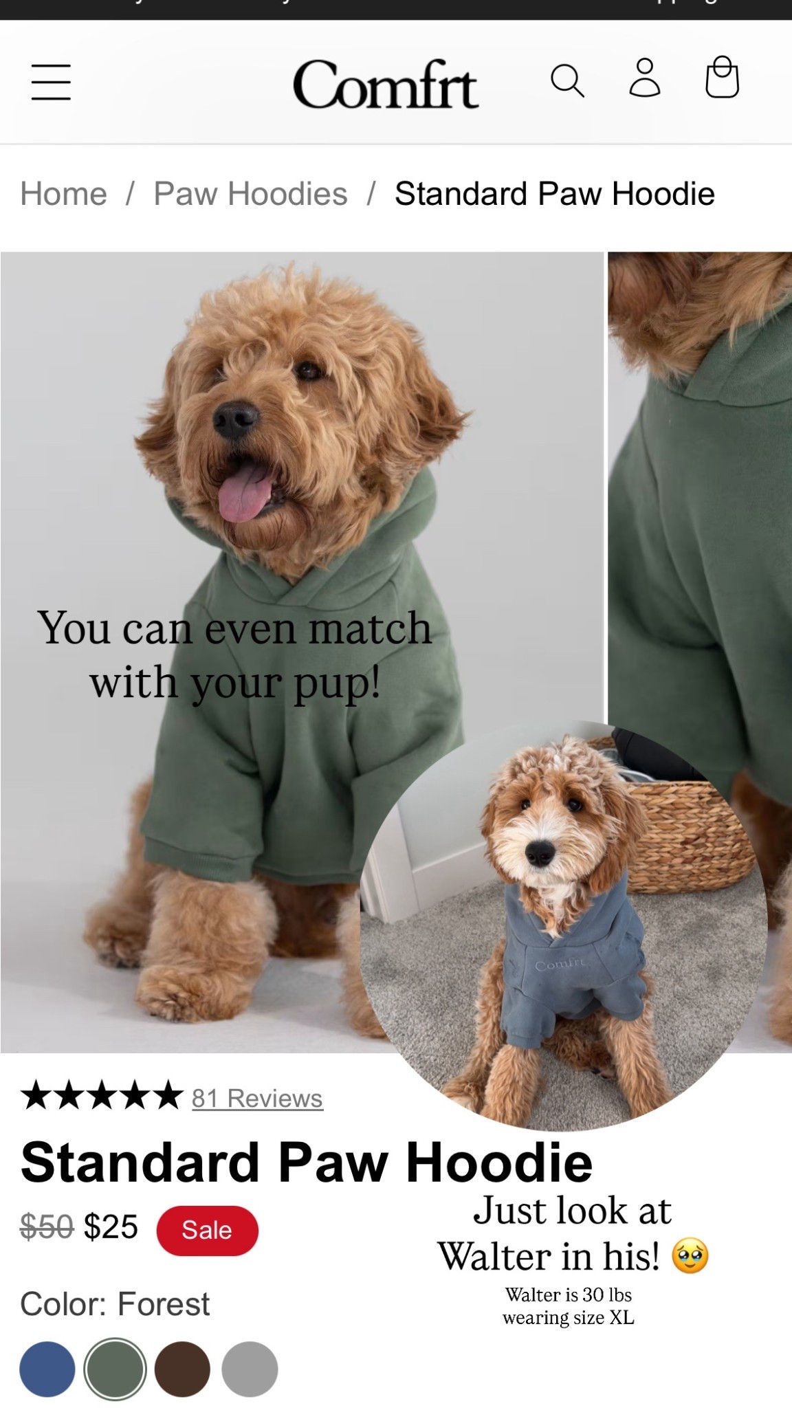 Matching with your pup? Immediate yes 🐾🛍️
Walter is 30 lbs wearing size XL here!
Such a cute Black Friday deal for your dog & the perfect gift for pet parents 🤍
#DogStyle #DogMomLife #PetFashion #Comfrt #DogHoodie #BlackFridayDeals

#LTKSaleAlert #LTKFindsUnder50 #LTKGiftGuide