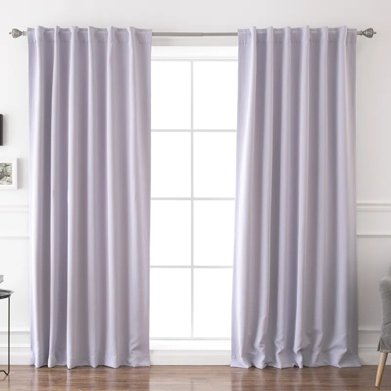 Bantam Solid Blackout Thermal Rod Pocket Curtain Panels (Set of 2) | Wayfair North America