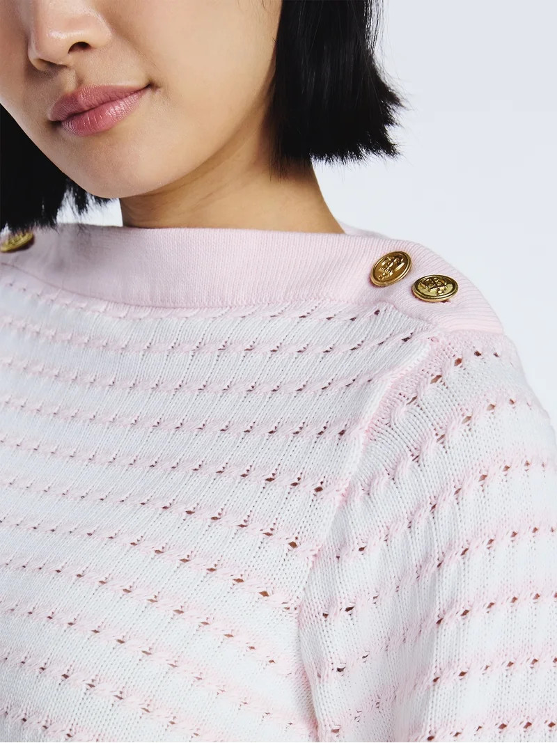 Free Assembly Women's Button Shoulder Sweater with Long Sleeves, Sizes XS-XXL | Walmart (US)