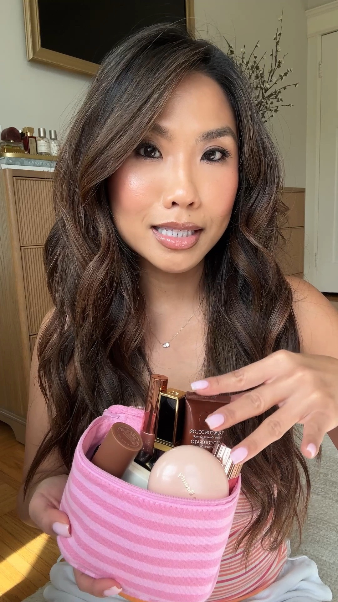 Sephora summer favorites! The Saie blush and my favorite InnBeauty extreme cream are on sale for the Sephora Summer Deals up to 50% off @sephora #ad

Shades: 
Saie Cream Blush - Mauveglow
Charlotte Tilbury Blush Wand - Pinkgasm
Fenty Highlighter - Moscow Mule/Ginger Binge (I use as a blush topper)
Dior Bronzer - 3 Light Medium
Saie Bronzer - Amalfi
Rare Beauty Highlighter - Flaunt and Exhilarate 
Charlotte Tilbury Unreal Skin Tint Stick - 7.5M
Danessa Myricks Yummy Skin Tint - 6
Tom Ford Gloss - N4 East Coast