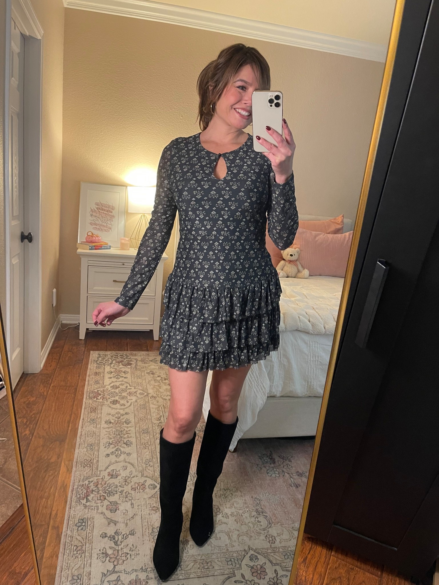 This dress and boots combo is my fave 

#LTKgrwm #LTKootd #LTKOver40