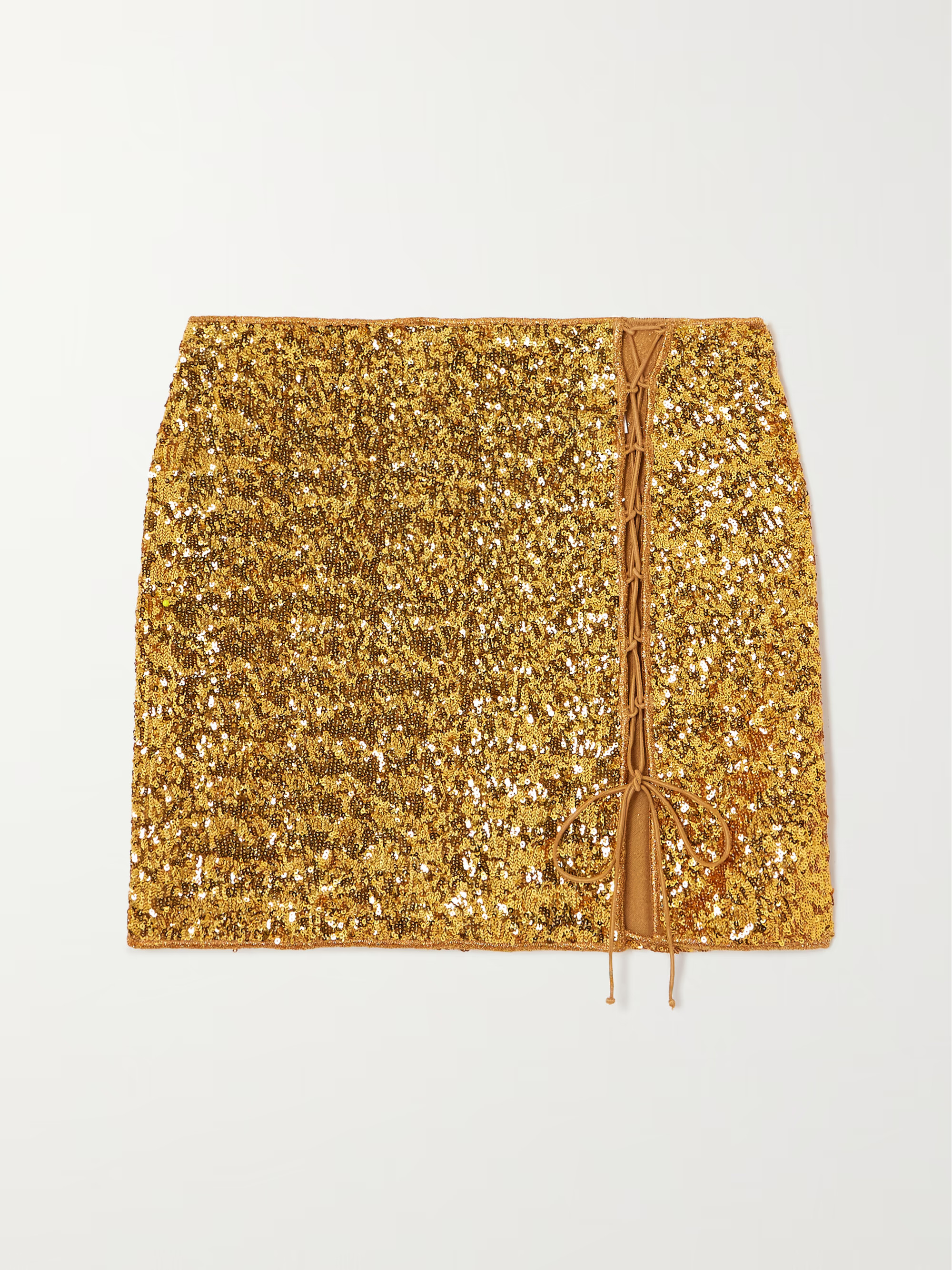 Lace-up sequined tulle mini skirt | NET-A-PORTER APAC