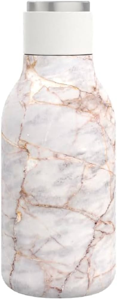 asobu Urban Insulated and Double Walled Stainless Steel Bottle 16 Ounce (Marble) | Amazon (US)