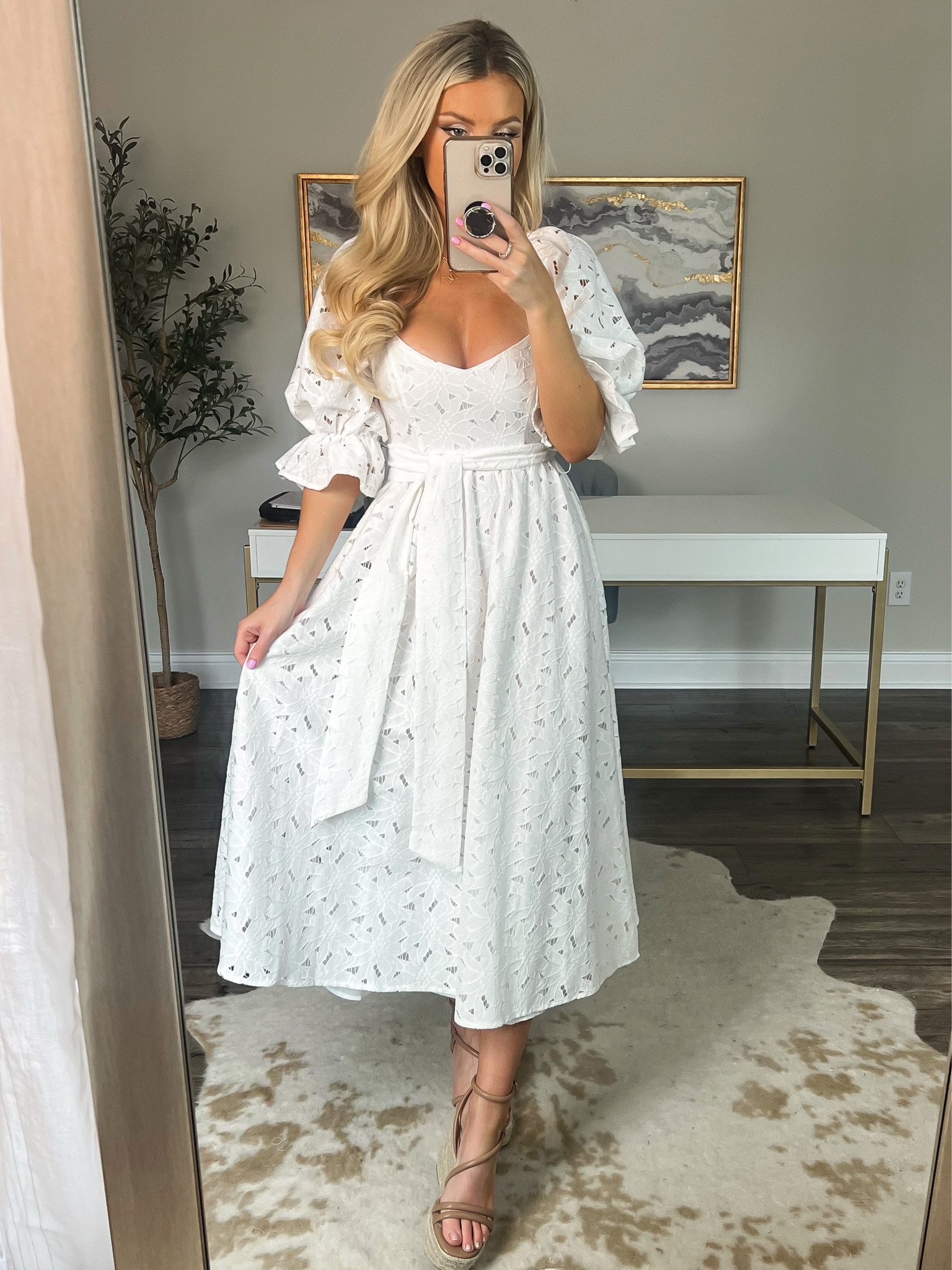 White dress. White midi dress. Bridal. Bridal shower dress. Easter dress. Spring dress. Spring style. Vacation dress. Easter outfit  

#LTKunder100 #LTKstyletip #LTKSeasonal