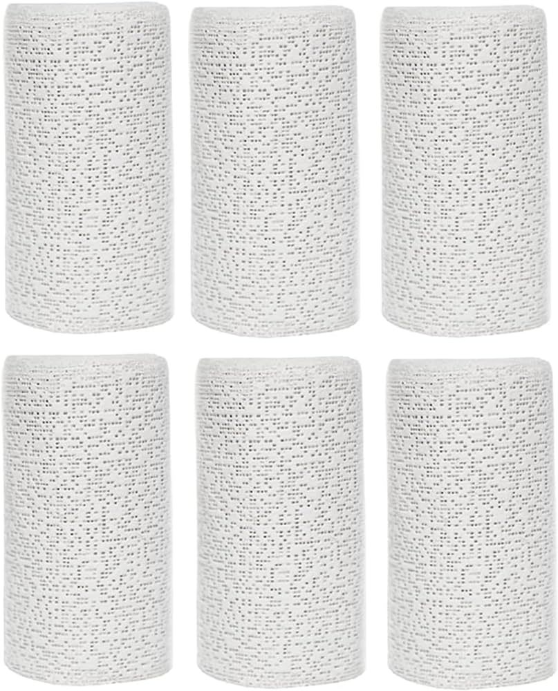 6 Pack 6in x 15Feet Cloth Plaster Strips Wrap Rolls for Arts and Crafts Projects Bandages for Hob... | Amazon (US)