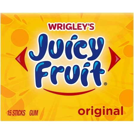 Juicy Fruit Original Bubble Gum, Single Pack - 15 Pieces | Walmart (US)