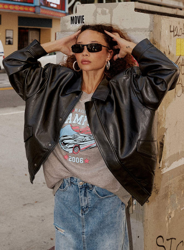 Kenny Bomber Jet Black | Princess Polly US