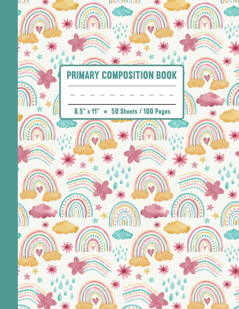 Primary Composition Book: with Drawing Space and Dotted midline for Grades k-2 (1/2 Ruling Sheets... | Amazon (US)