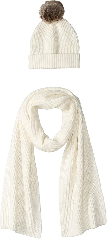 Women's Pom Knit Hat and Scarf Set | Amazon (US)