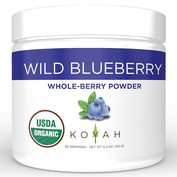 KOYAH - Organic Wild Blueberry Powder (Lowbush variety - Vaccinium angustifolium): 30 Servings (1... | Amazon (US)