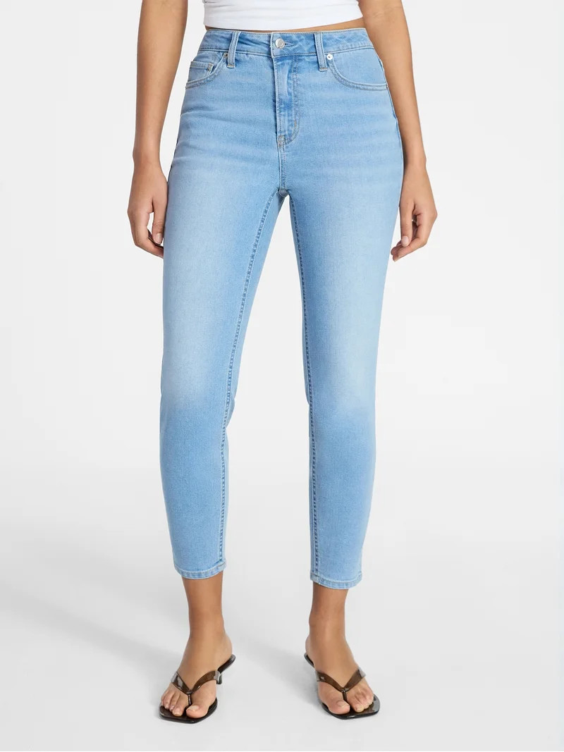 No Boundaries High Rise Skinny Ankle Jeans, 26.5" Inseam, Women's Sizes 00-20 | Walmart (US)