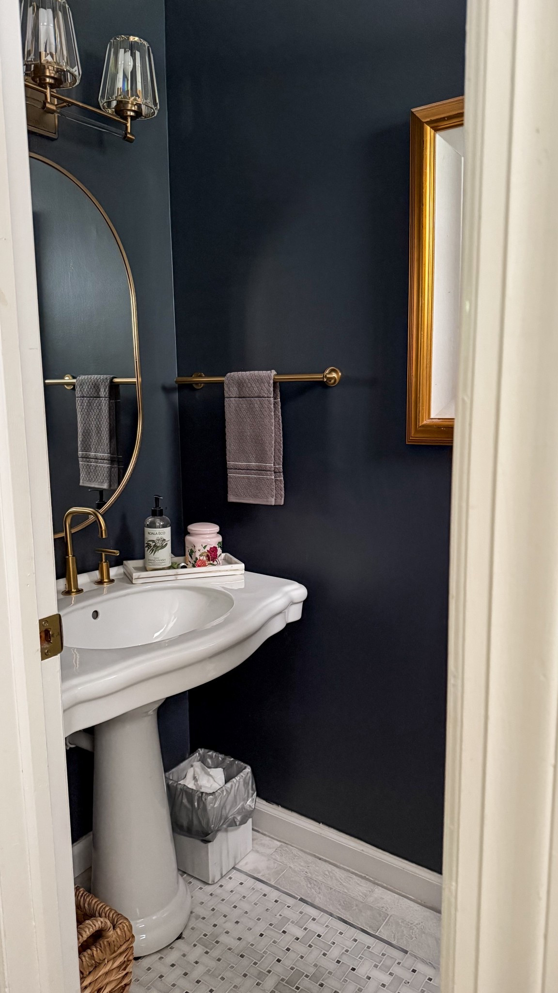 Half bathroom loading!
-
Flash back to march when I asked if we can redo our half bathroom and happy to say we are almost fully done with that project! Love this moody bathroom vibe now too! You can shop some of the finds we added here:
-


#LTKStyleTip #LTKFamily #LTKHome