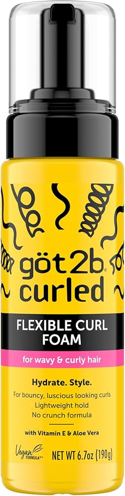 Got2B Curled Flexible Curl Foam, 190g, Hair Mousse for Frizz Control and Heat Protection, Lightwe... | Amazon (CA)