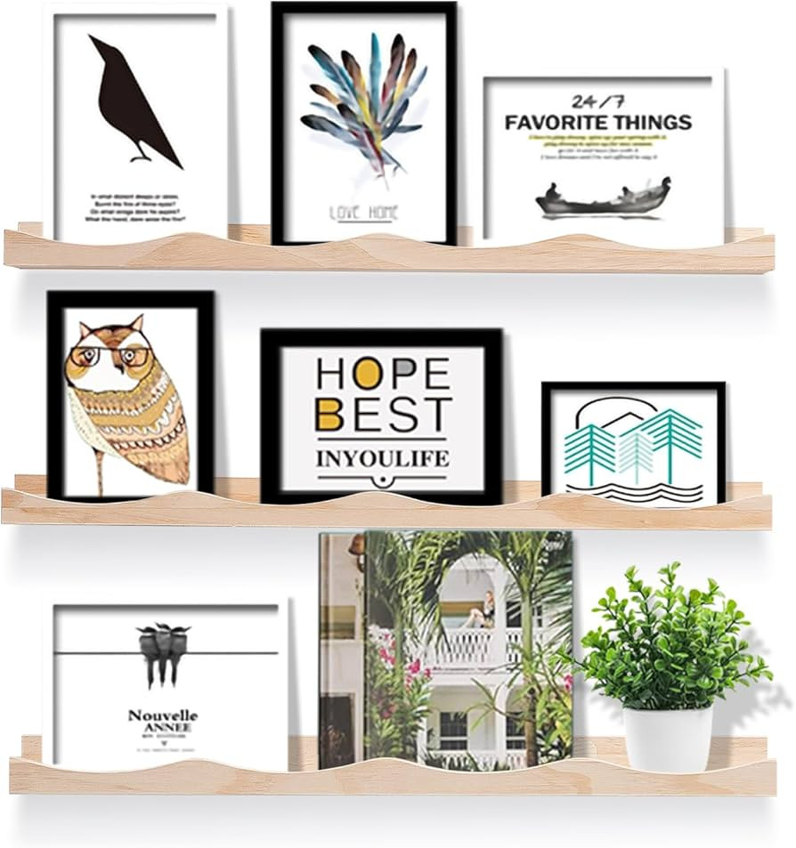 Floating Bookshelf for Kids, Cloud Picture Ledge Shelf Natural 23.6 Inches Nursery Book Shelves S... | Amazon (US)