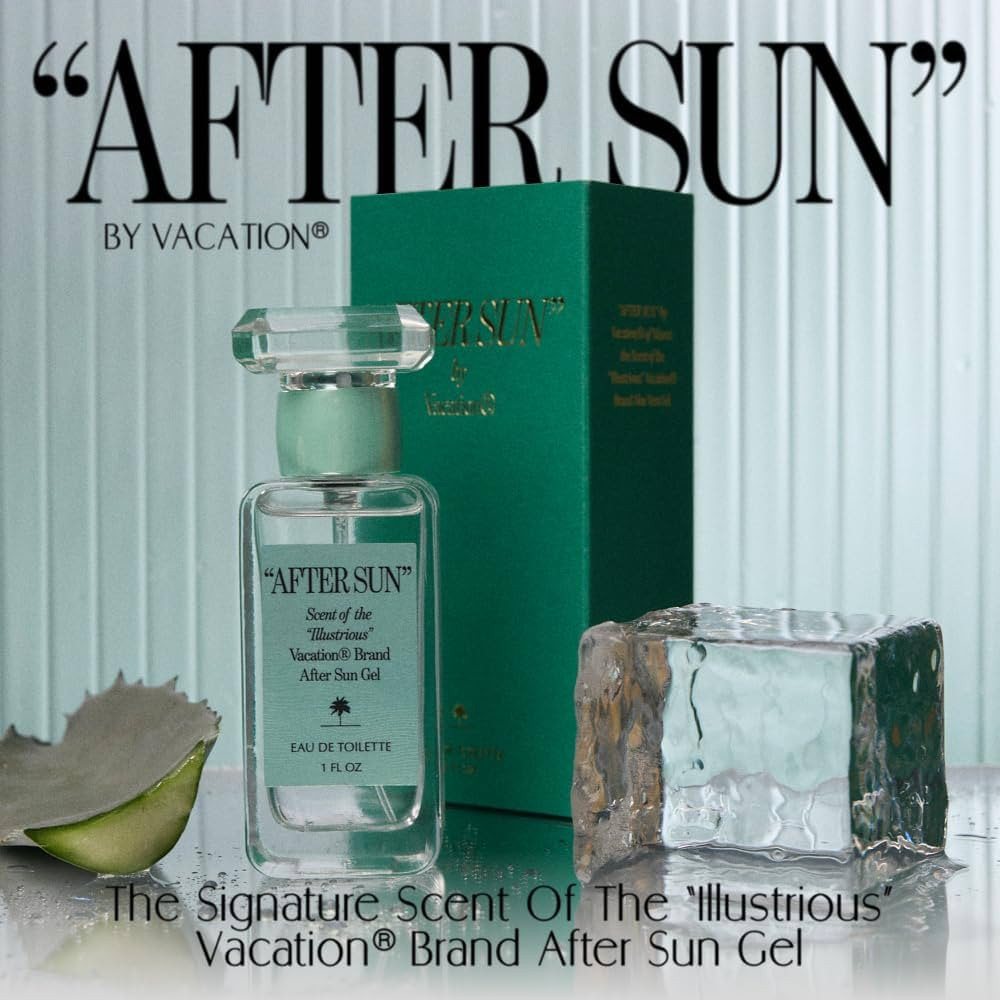 "AFTER SUN" Eau de Toilette by Vacation Sunscreen, Blends Notes of Classic Aloe Vera Gels, Fresh Tropical Perfume for Women & Men, Scent of Summer Nights, Travel Size, 1 Fl. Oz. | Amazon (US)