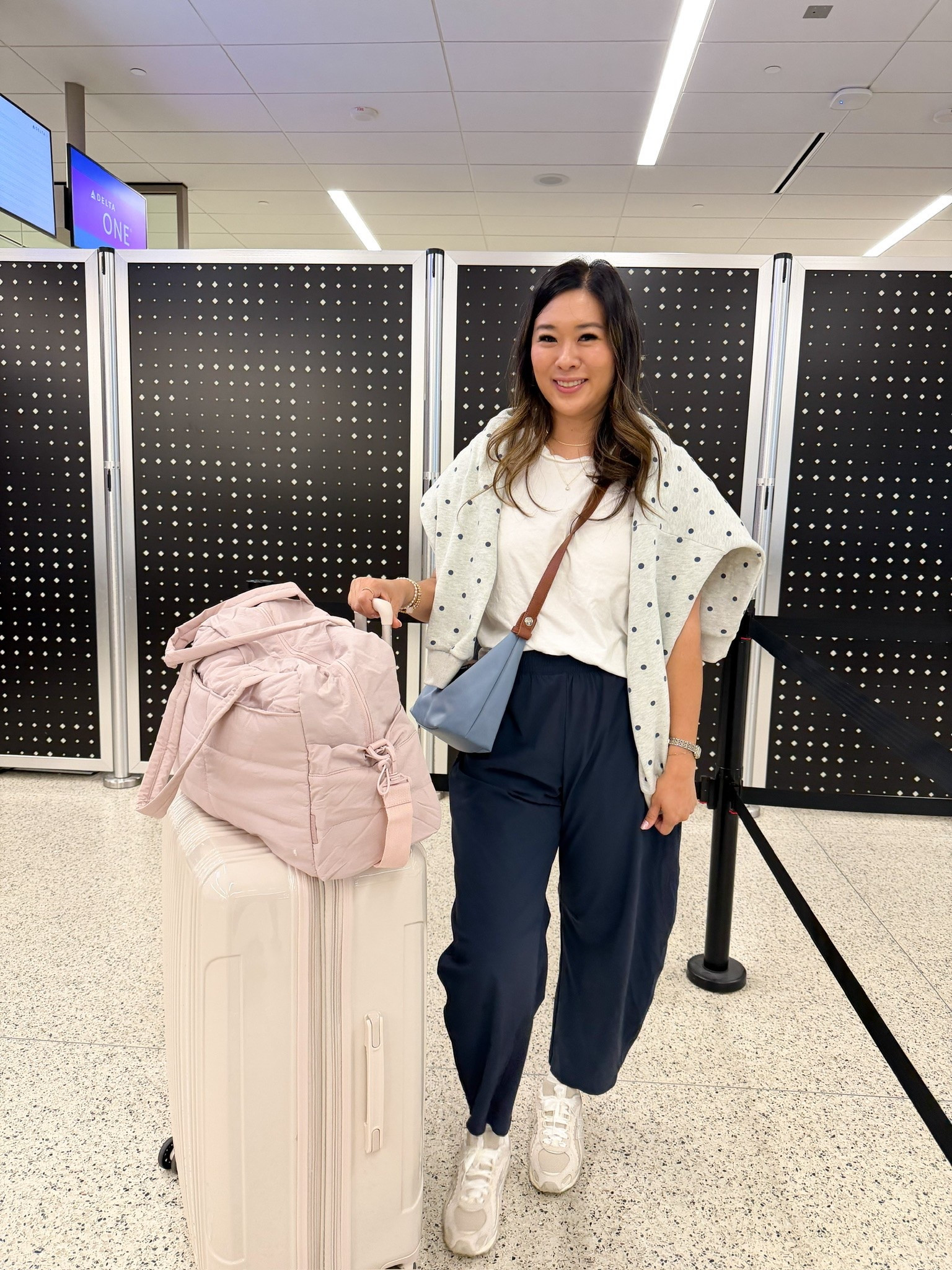 Travel Outfit 
Tee: Medium
Barrel Pants: Small
New Balance Sneakers
Amazon Travel Bags

Airport outfit, loungewear, comfy outfit, easy ootd, casual outfit, sweats, travel look, tcs

#LTKootd #LTKTravel #LTKSeasonal