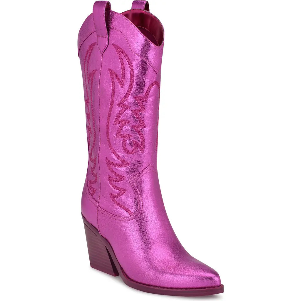 Nine West Keeks Western Boot in Dark Pink 650 at Nordstrom Rack, Size 9.5 | Nordstrom Rack
