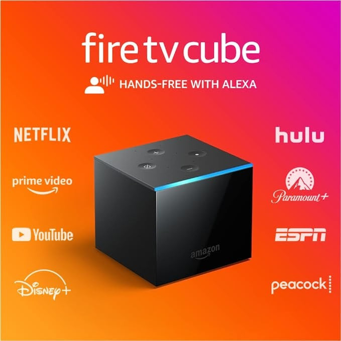 Fire TV Cube, Hands-free streaming device with Alexa, 4K Ultra HD, includes latest Alexa Voice Re... | Amazon (US)