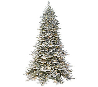 7.5' Royal Majestic Douglas Flocked 800 Clear L ights | QVC