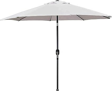 Blissun 9' Outdoor Aluminum Patio Umbrella, Striped Patio Umbrella, Market Striped Umbrella with ... | Amazon (US)