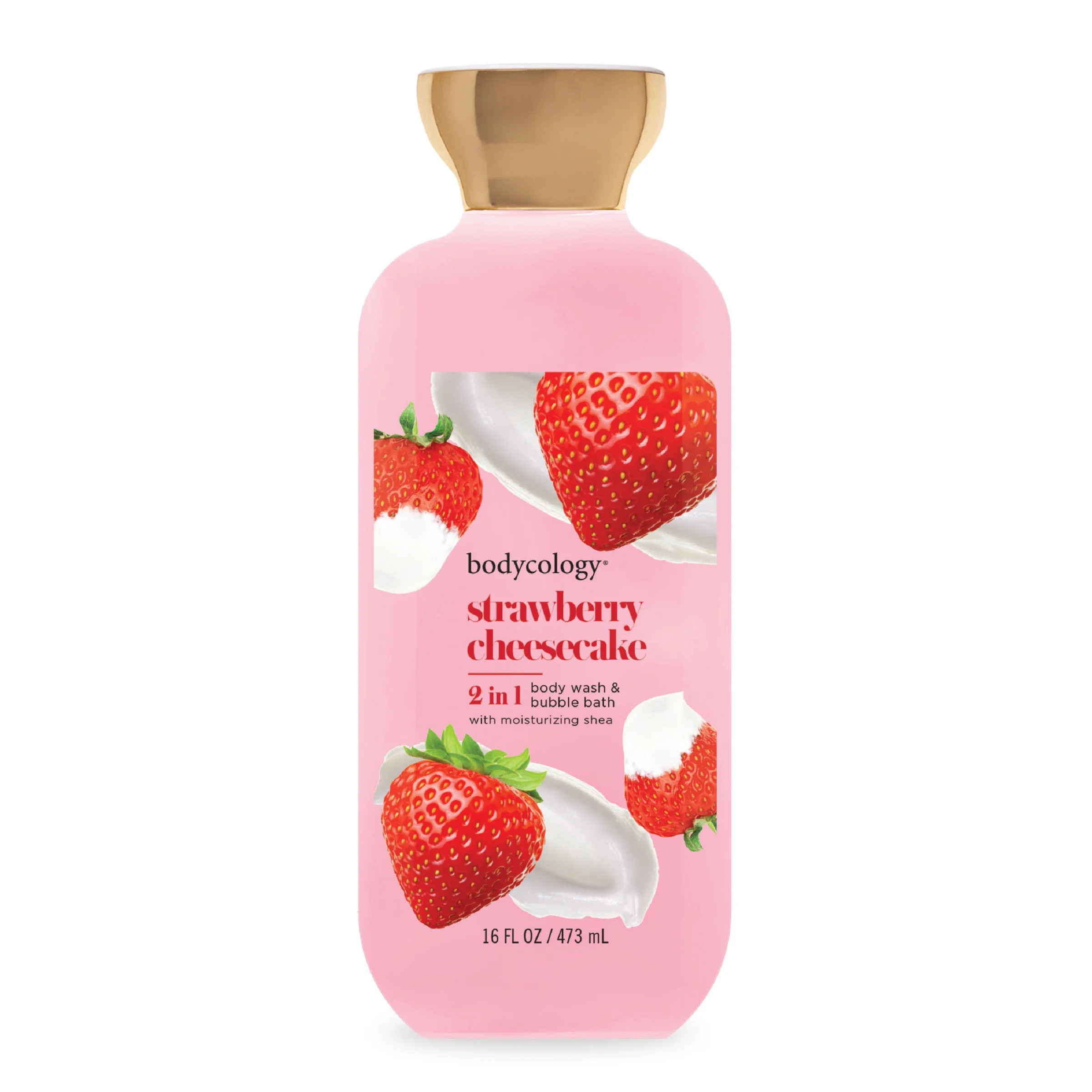 Bodycology Strawberry Cheesecake 2-in-1 Body Wash & Bubble Bath, 16 fl oz | Walmart (US)