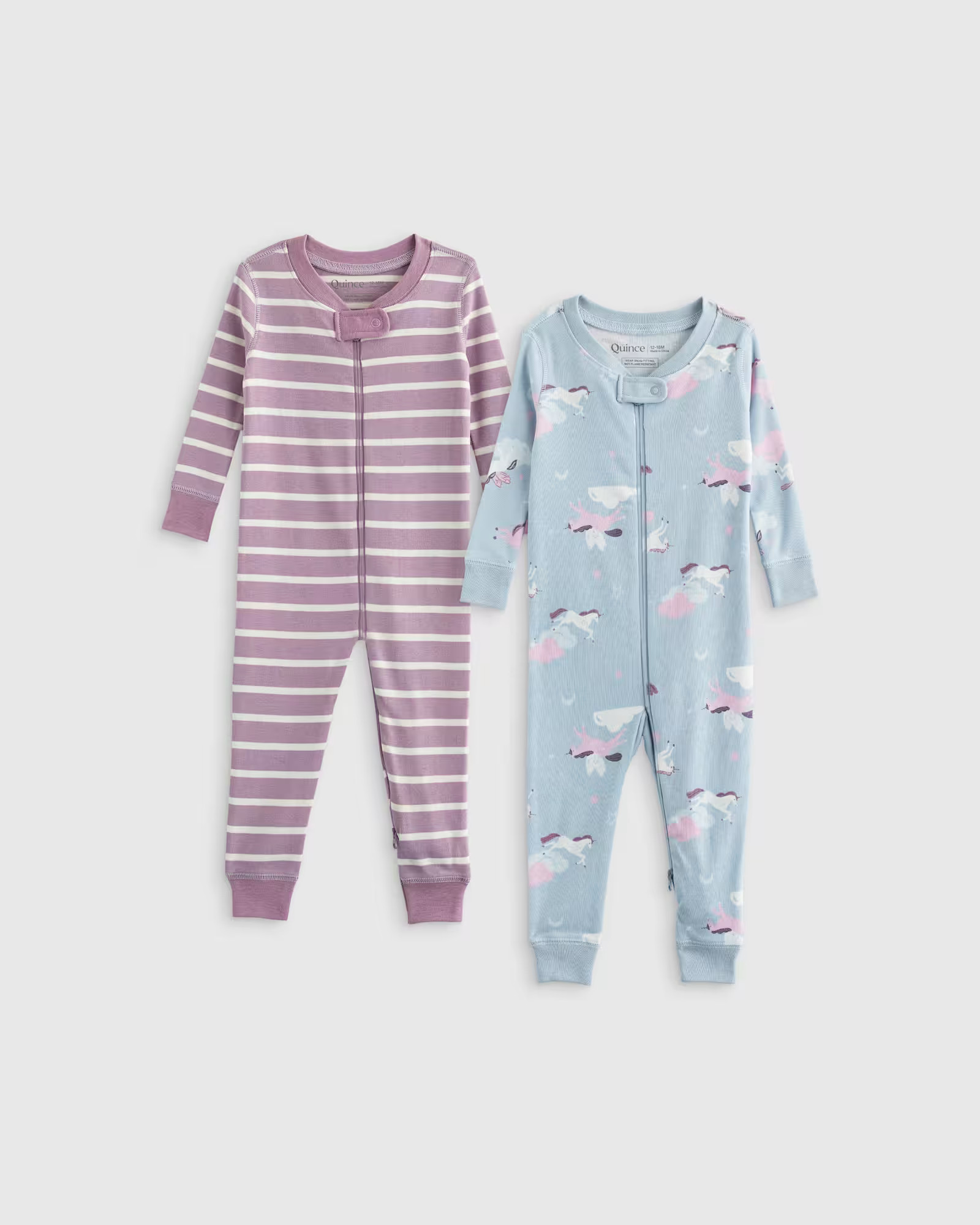 100% Organic Cotton One Piece Pajamas 2-Pack - Baby Girl | Quince