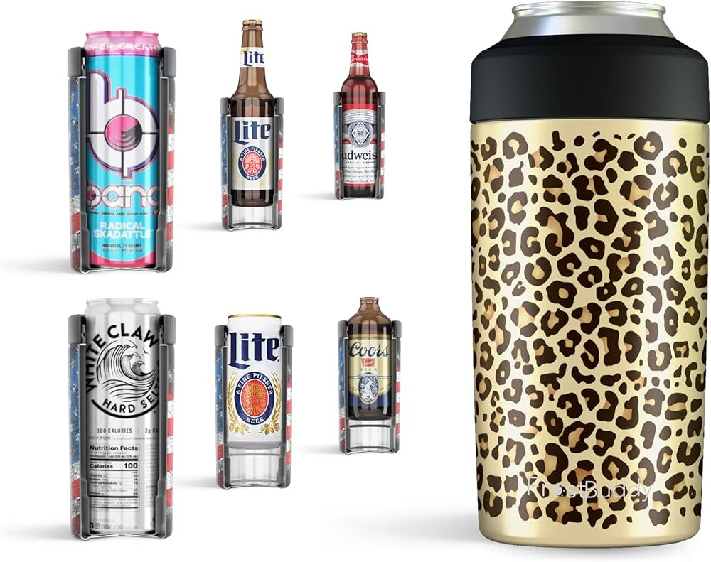 Frost Buddy Universal 2.0 5 Sizes in 1 Insulated Can Cooler - Stainless Steel Can Cooler for 12 o... | Amazon (US)