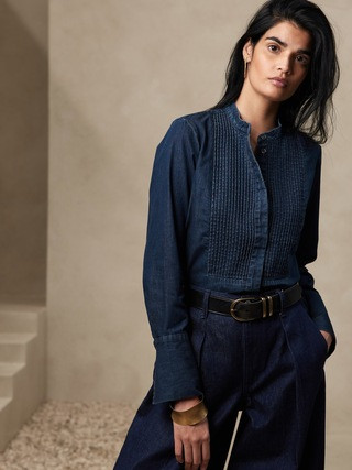 Denim Tuxedo Shirt | Banana Republic (US)