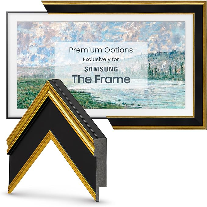 Frame My TV Deco TV Frames - Antique Gold & Black Smart Frame Compatible ONLY with Samsung The Fr... | Amazon (US)