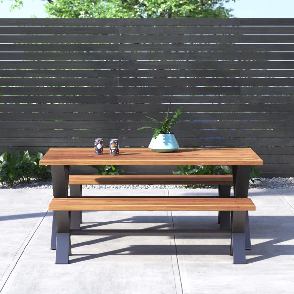 Anglers Park Rectangular 6 - Person 71'' Long Dining Set | Wayfair North America