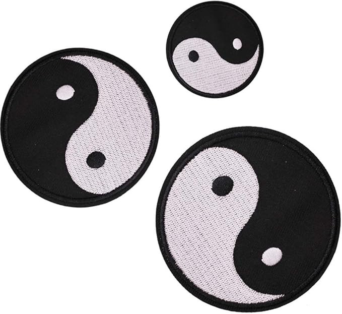 U-Sky Sew or Iron on Embroidered Patches | Yin Yang Taiji Symbol Black White Balance | Philosophi... | Amazon (US)