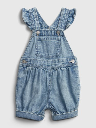 Baby Denim Ruffle Shortalls | Gap (US)