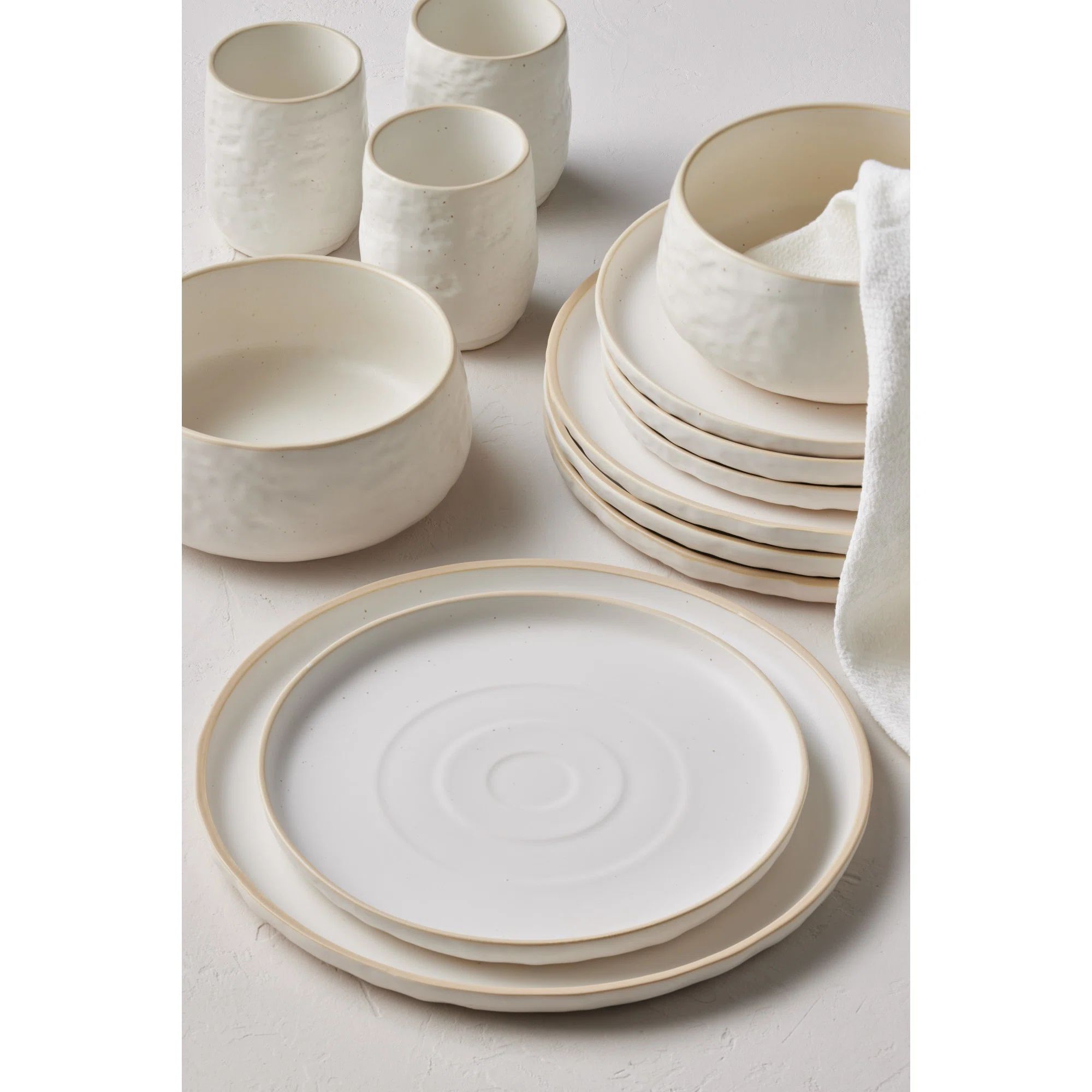 Shosai Stone by Mercer Project Shosai 16-Piece Dinnerware Set Stoneware | Wayfair North America