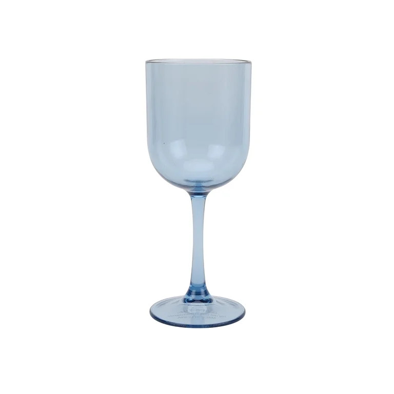 Just Feed Me by Jessie James Decker 12oz Stemmed Wine Glass, Blue | Walmart (US)