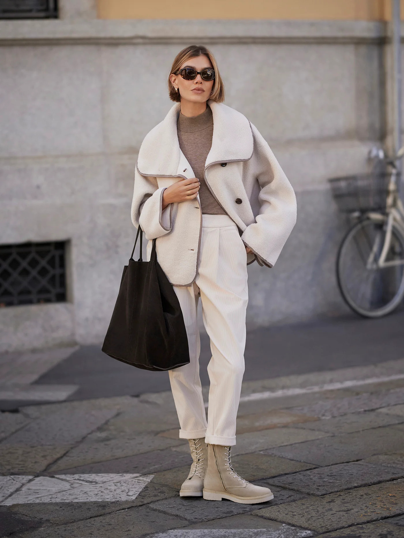 Romane Boxy Sherpa Jacket | Varley US