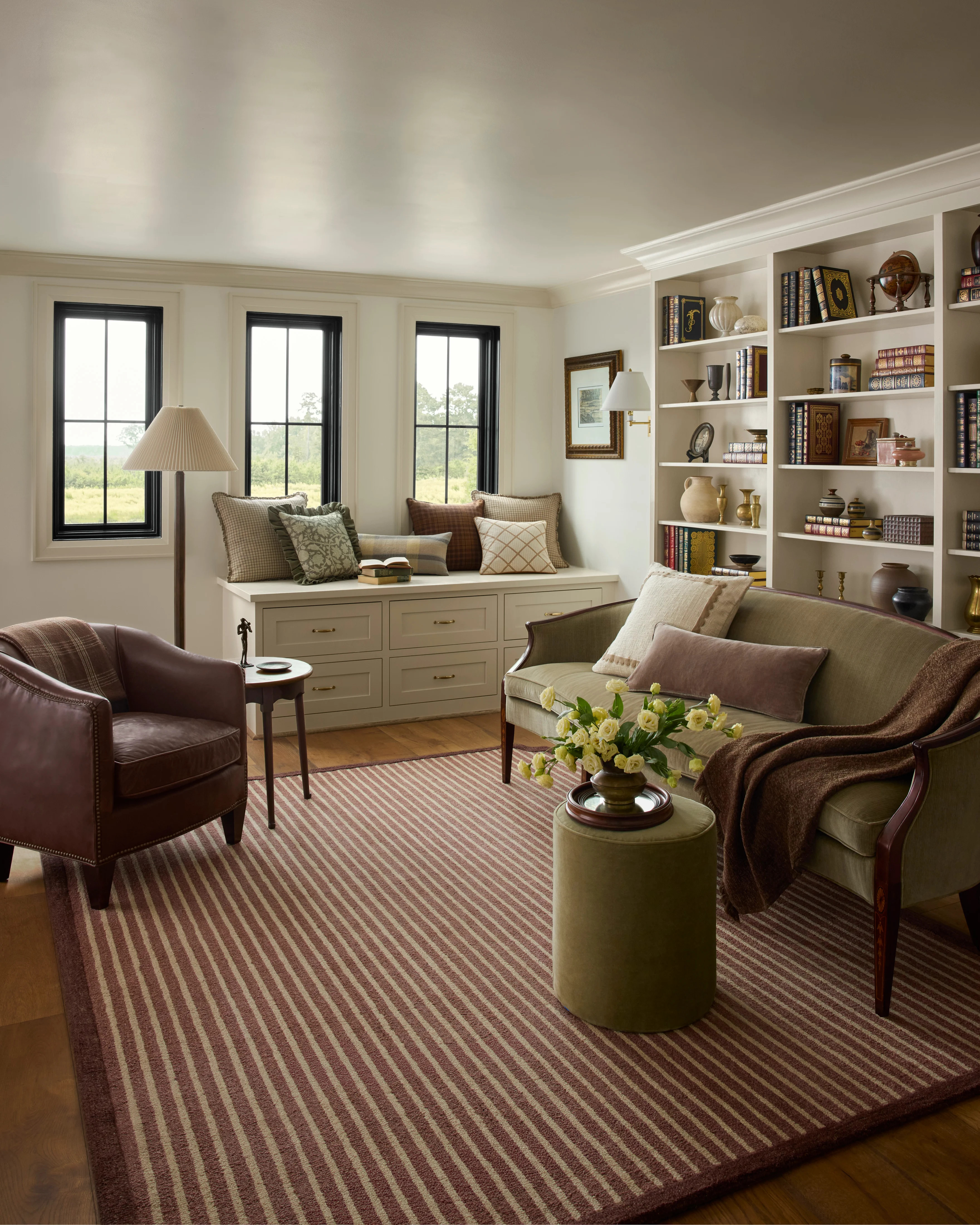 Chris Loves Julia x Loloi-Emmeline-EML-01-Berry, Linen | Rugs Direct
