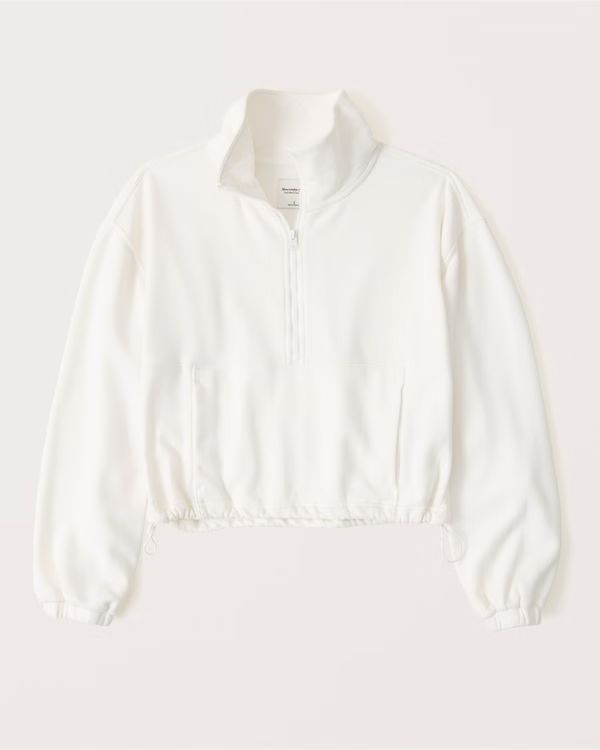 Cinched Half-Zip Core Fleece Sweatshirt | Abercrombie & Fitch (US)