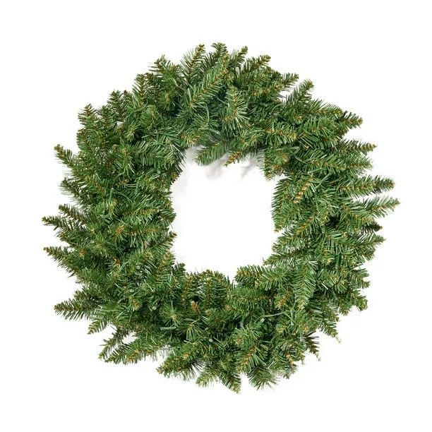 Noble House PVC Prelit Spruce Wreath, (Green) - Walmart.com | Walmart (US)