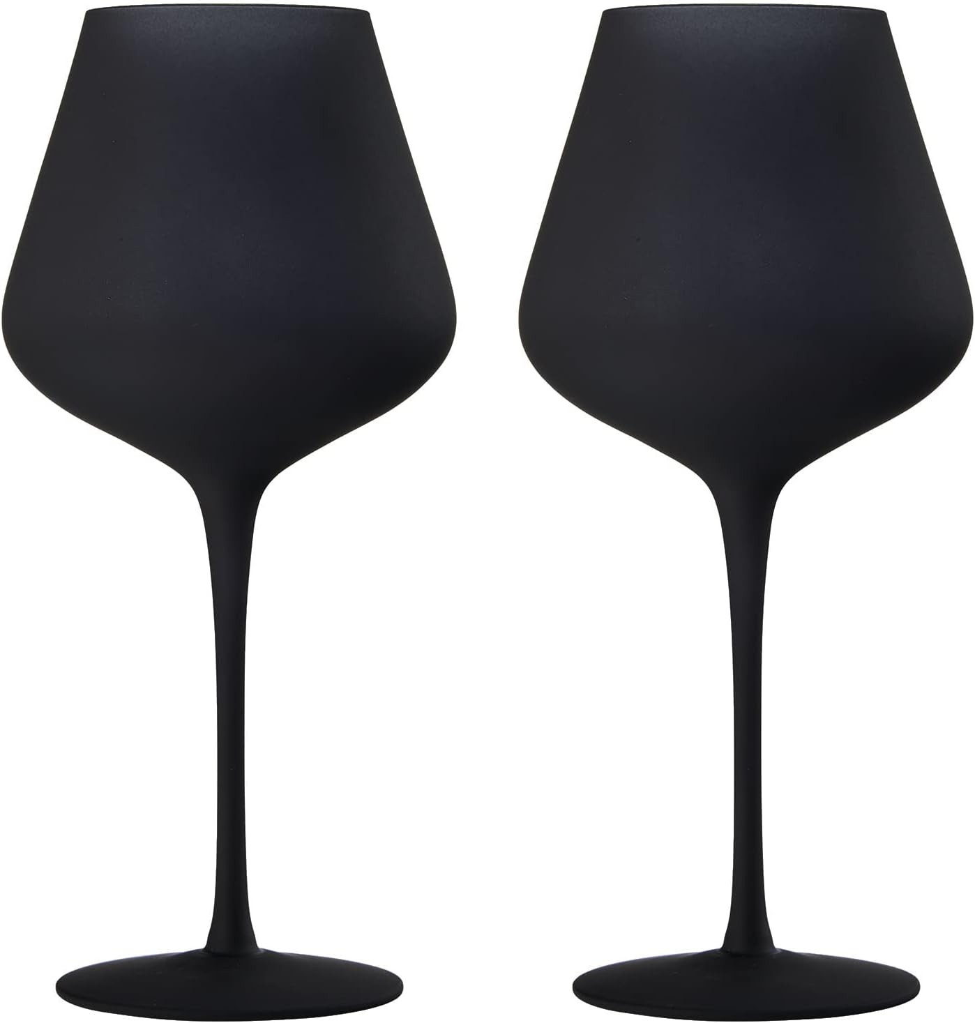 Matte Black Crystal Wine Glass - Set of 2 - Gift For Her, Him, Friend - Large 20 oz Glasses, Uniq... | Amazon (US)