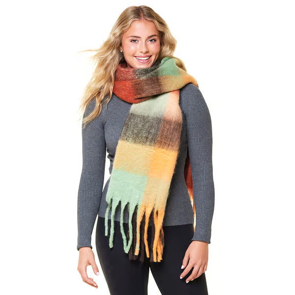 Womens Renshun Plush Plaid Blanket Scarf - Boscov's | Boscov's Department Stores