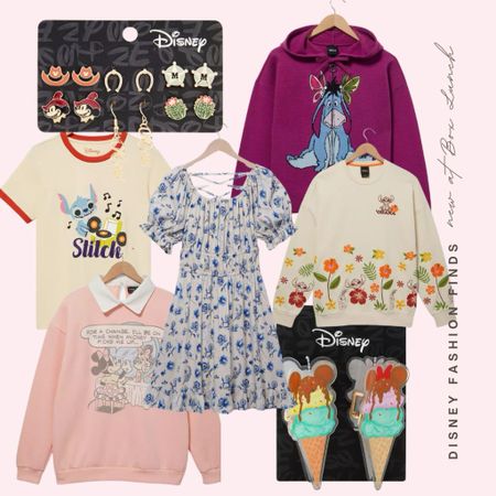 Disney vacation outfit pieces new at box lunch 
Disney dress
Aurora dress 
Disney earrings 
Disney claw clips 
Eeyore hoodie 
Lilo and stitch 
Minnie Mouse 
Vacay style 

#LTKfindsunder50 #LTKtravel #LTKfindsunder100