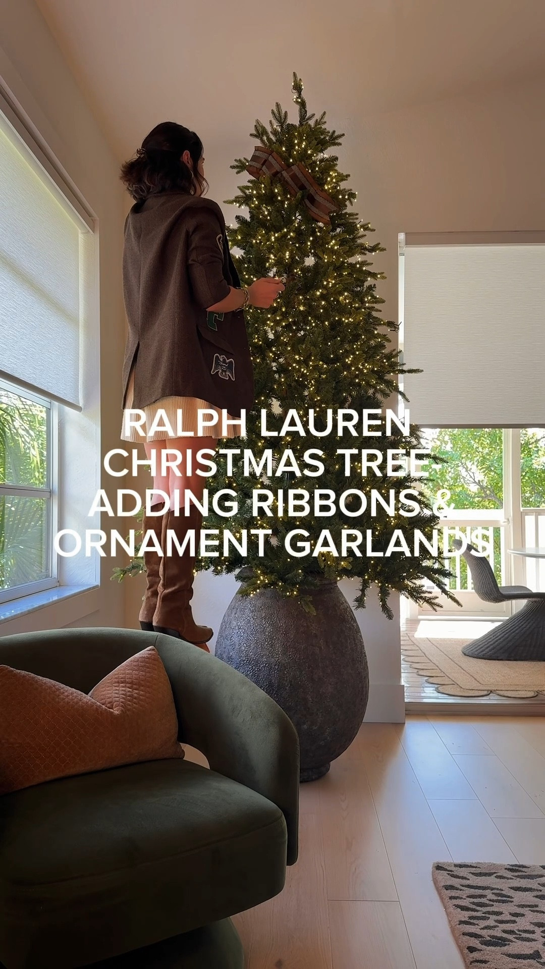 Ralph Lauren Christmas tree ribbon tutorial! #meandmrjones 

#LTKdayinmylife #LTKHoliday #LTKvlog